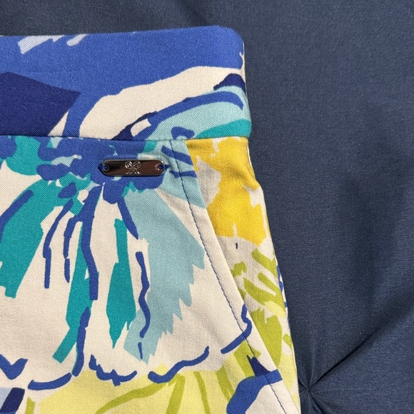 Floral Blue and Yellow Women's Skort - Picture 4 of 8